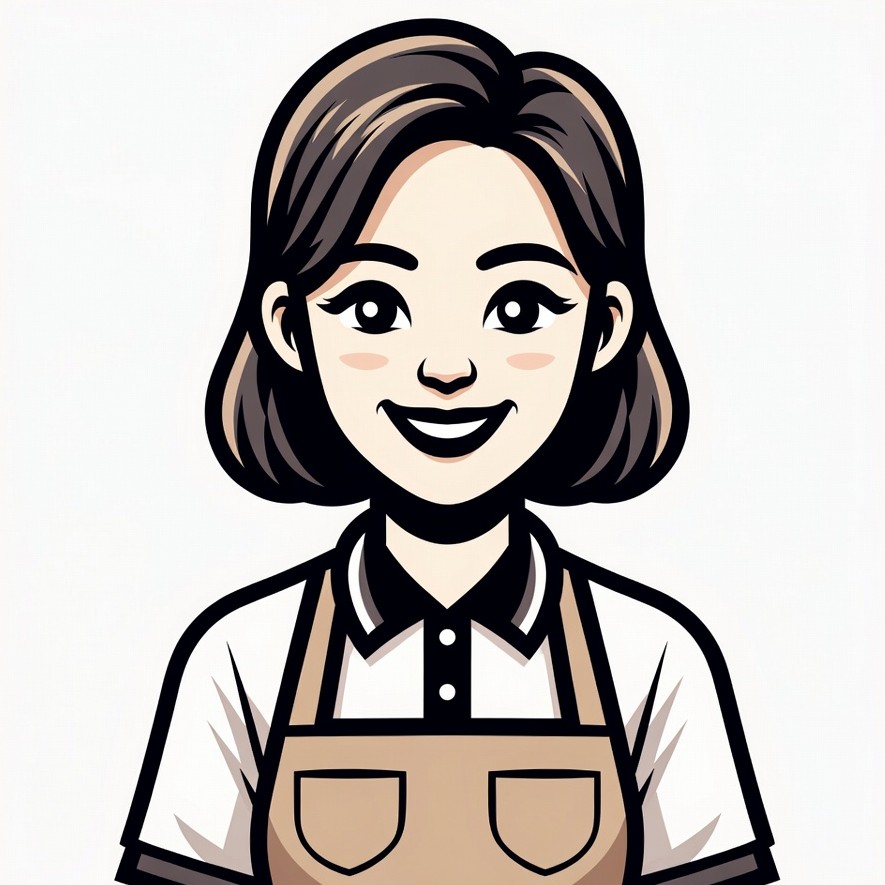 Smiling Asian woman in apron Smiling Asian woman in apron