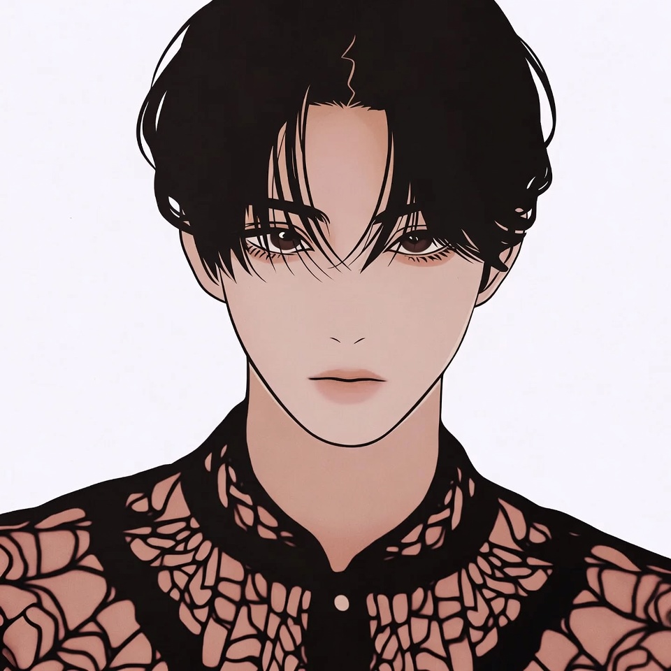 Anime boy in lace shirt Anime boy in lace shirt