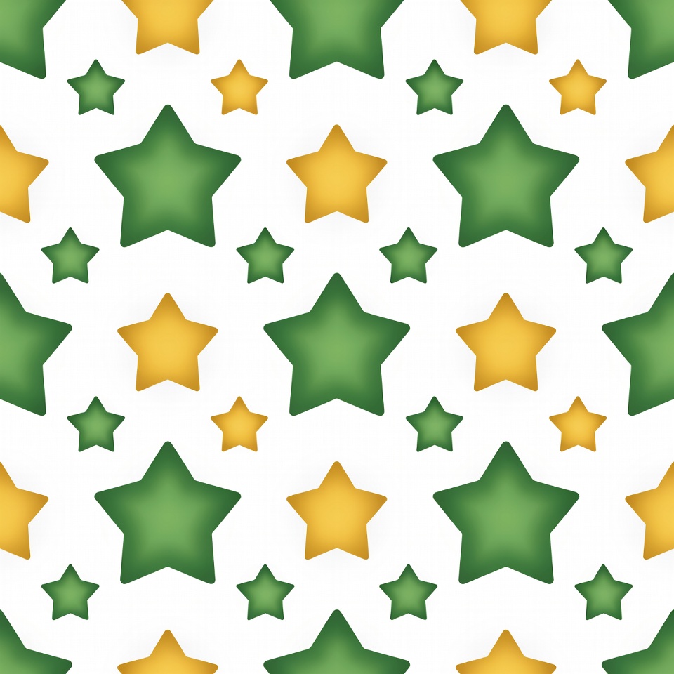 Green and Gold Star Pattern Green and Gold Star Pattern