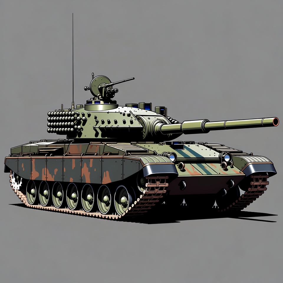 T-72 Battle Tank Illustration T-72 Battle Tank Illustration