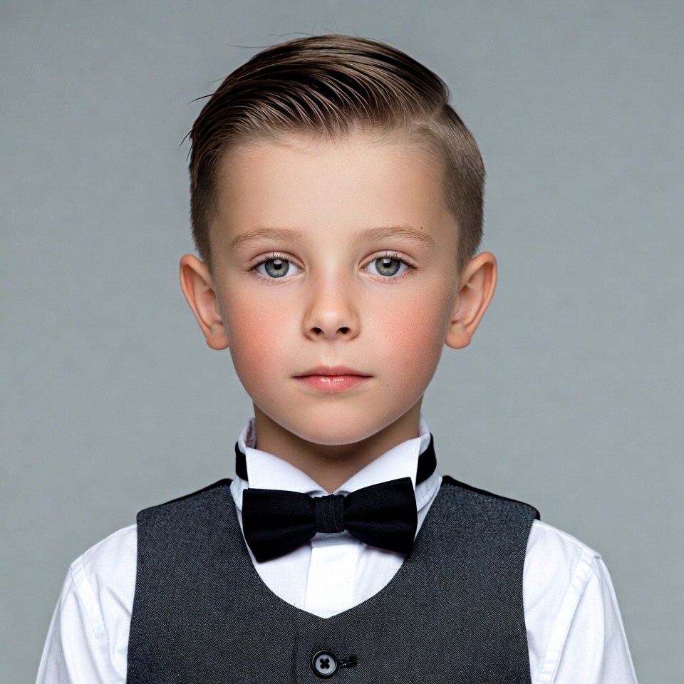 Boy in vest and bow tie Boy in vest and bow tie