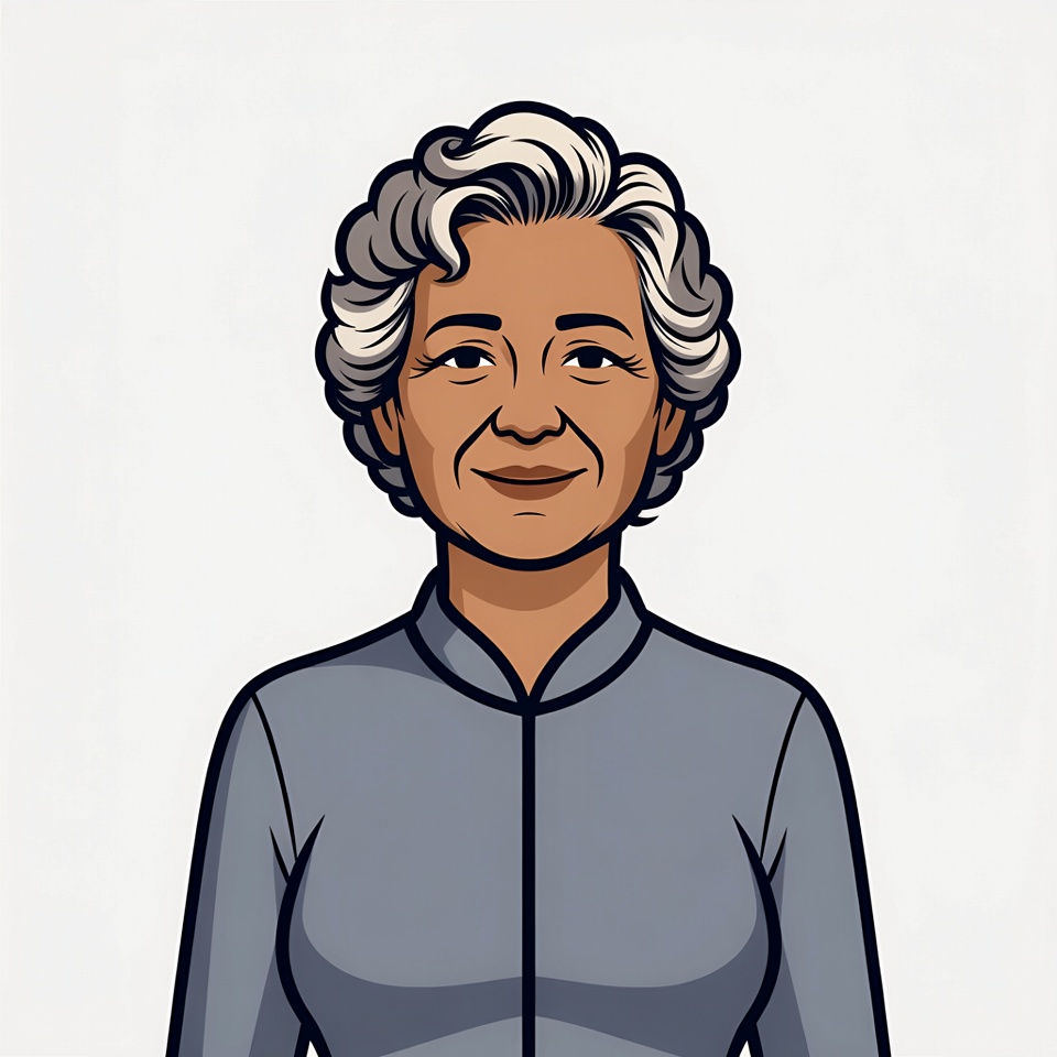 Elderly African-American woman illustration Elderly African-American woman illustration