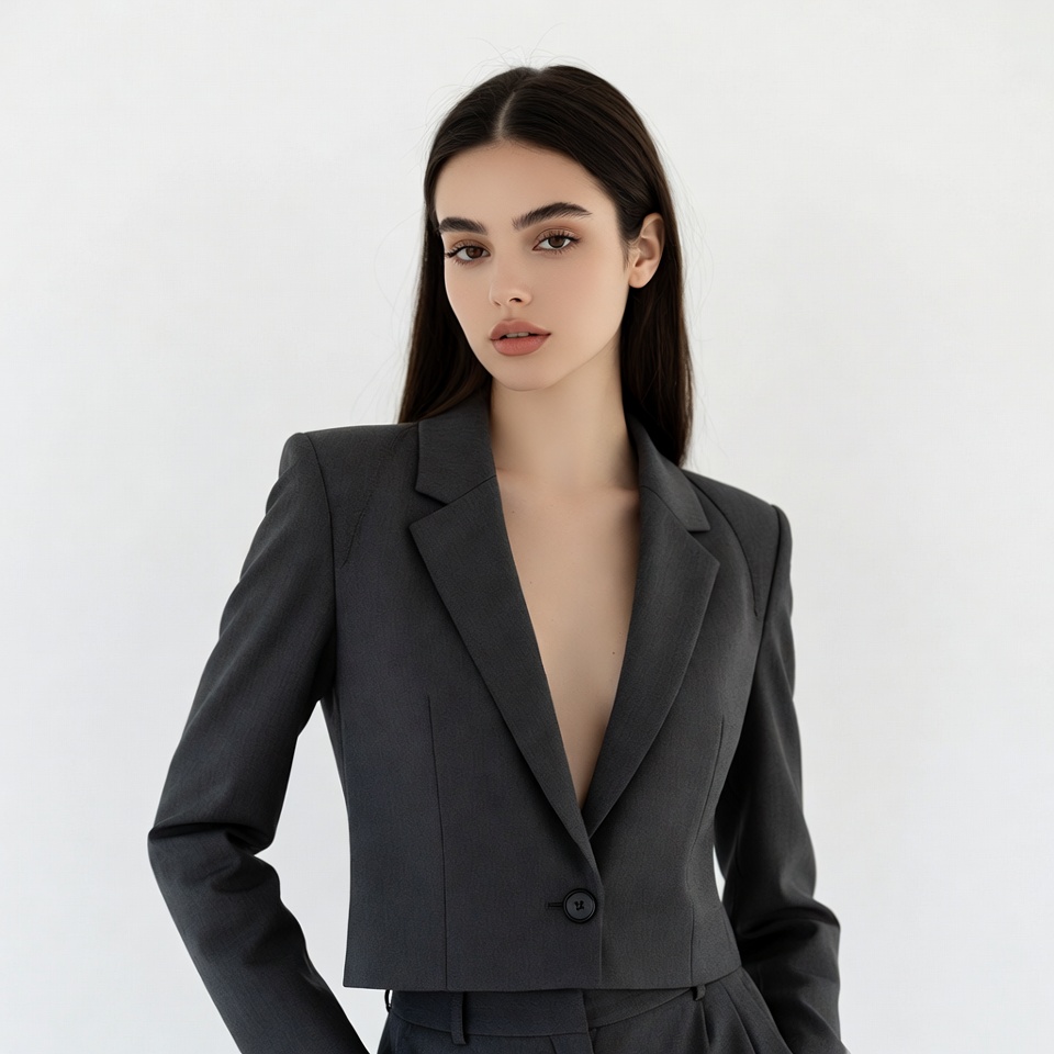 Woman in black blazer suit Woman in black blazer suit