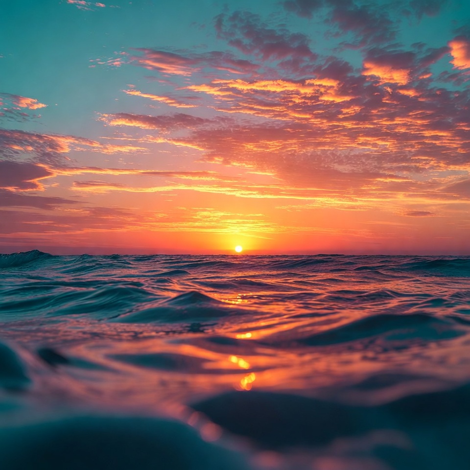 Ocean Sunset Reflection Ocean Sunset Reflection