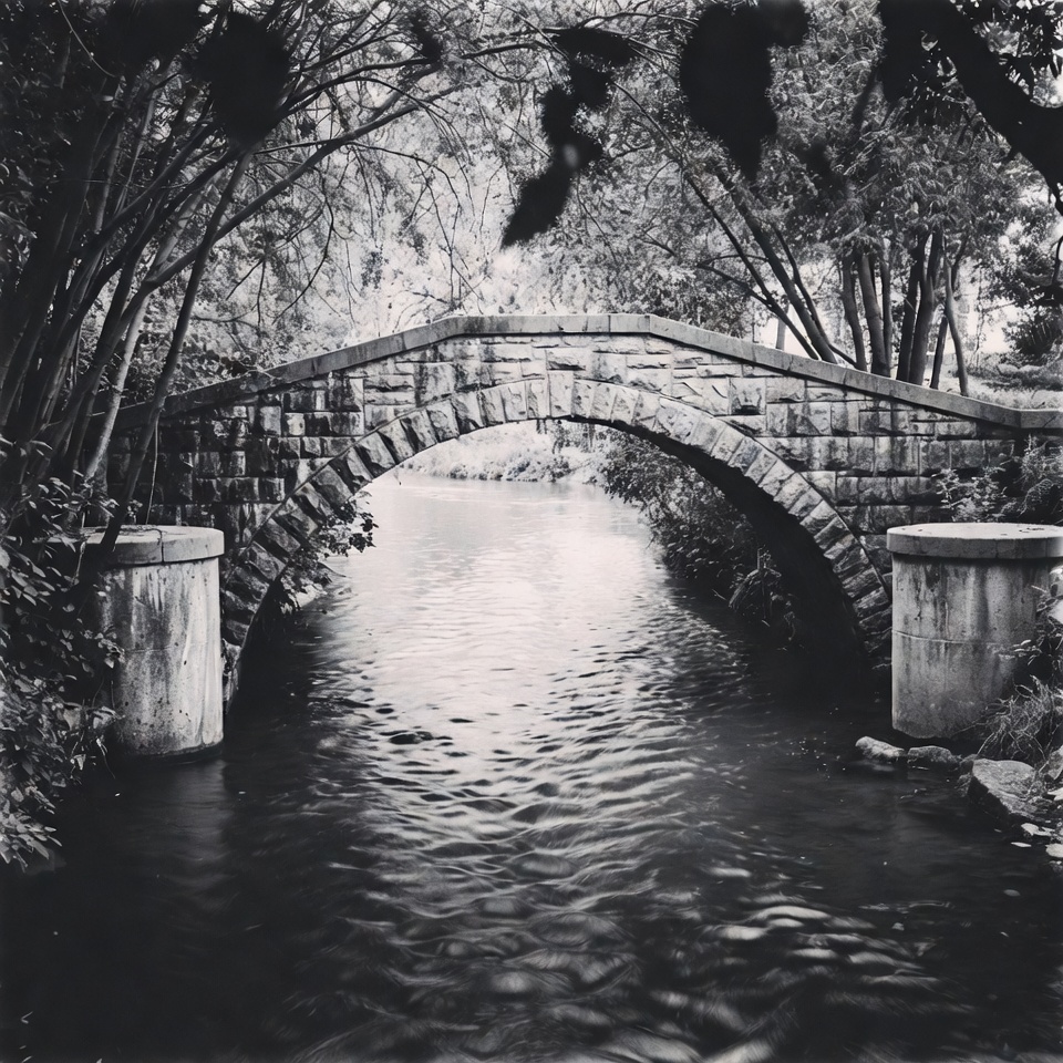 Stone Arch Bridge over River Stone Arch Bridge over River