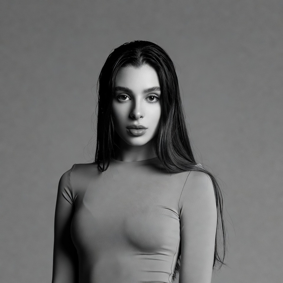 Woman with long black hair Woman with long black hair