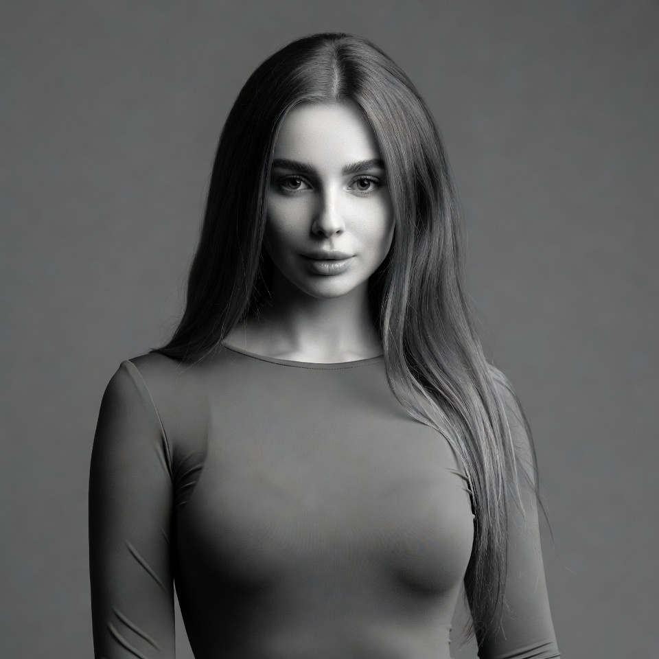 Woman in black bodysuit portrait Woman in black bodysuit portrait