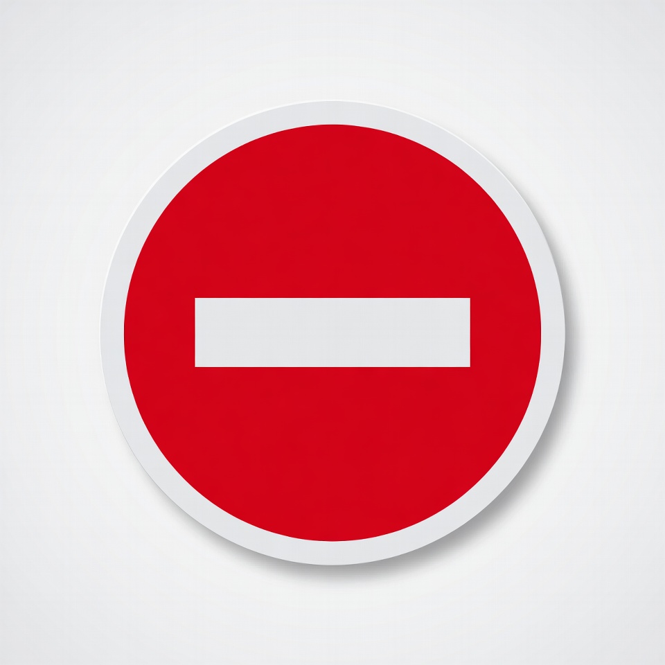 Red Prohibition Sign Red Prohibition Sign