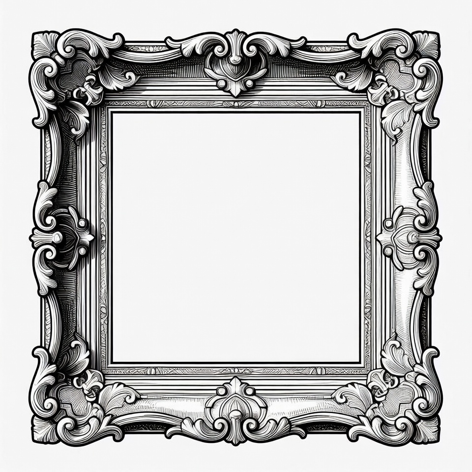 Ornate Empty Picture Frame Ornate Empty Picture Frame