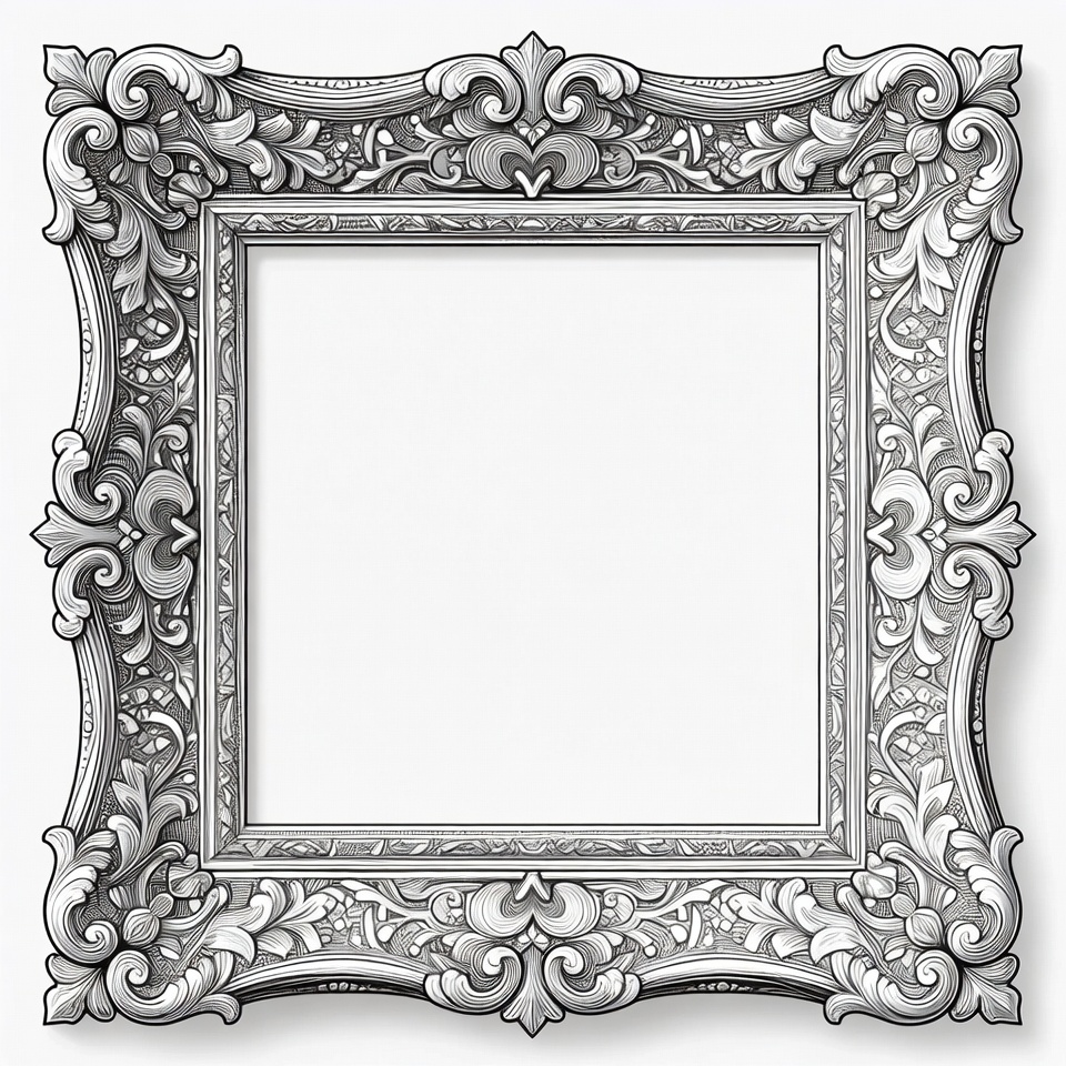 Ornate Empty Picture Frame Ornate Empty Picture Frame