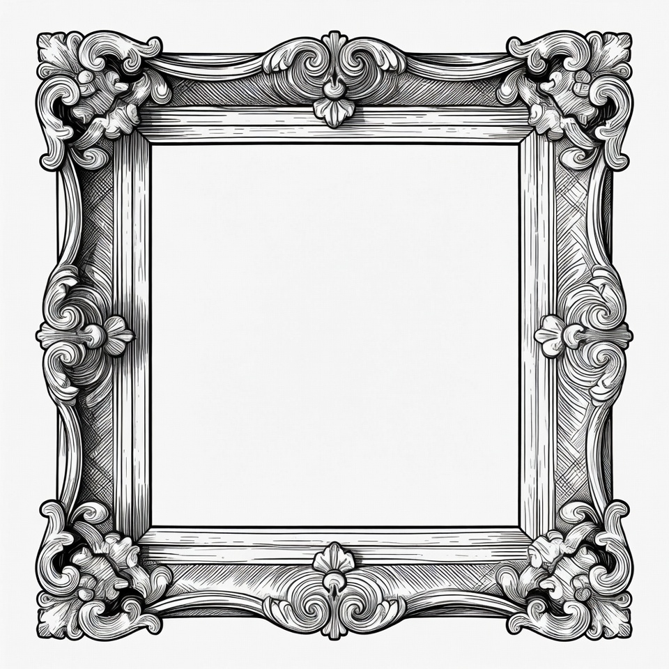 Ornate Vintage Picture Frame Ornate Vintage Picture Frame
