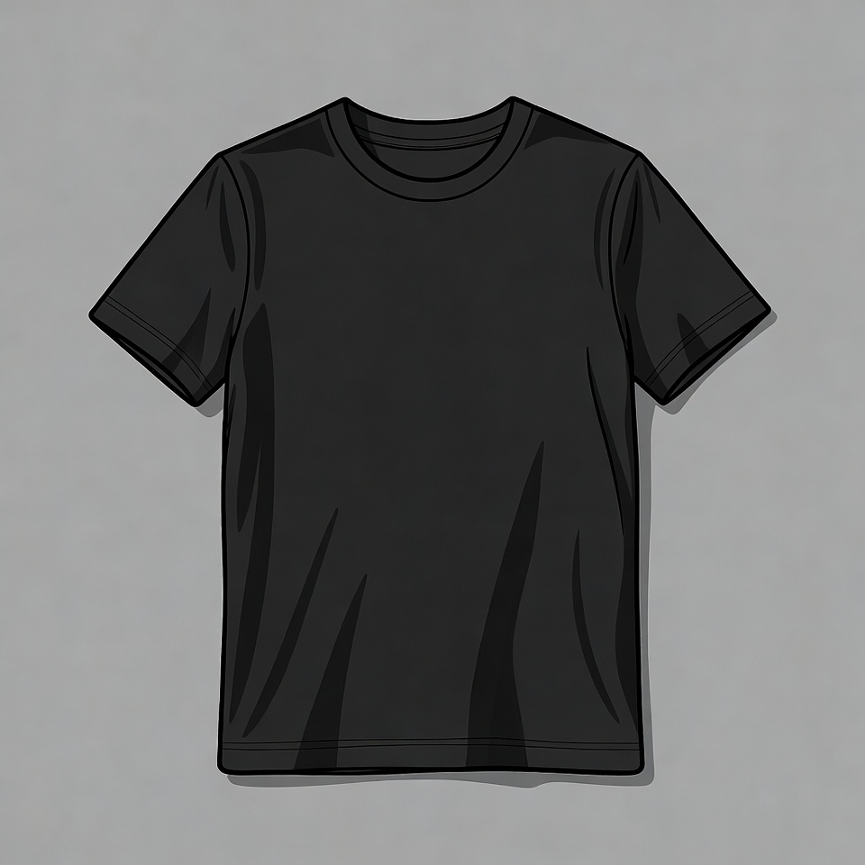 Black T-Shirt Illustration Black T-Shirt Illustration