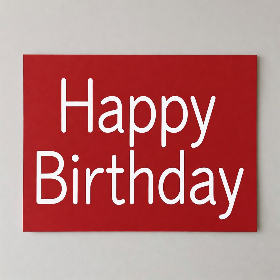 Happy Birthday sign on red background Happy Birthday sign on red background