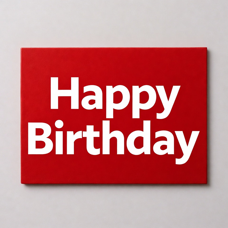 Happy Birthday Red Sign Happy Birthday Red Sign