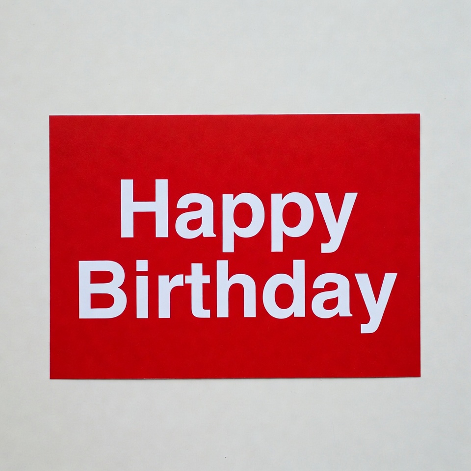 Red Happy Birthday Card Red Happy Birthday Card