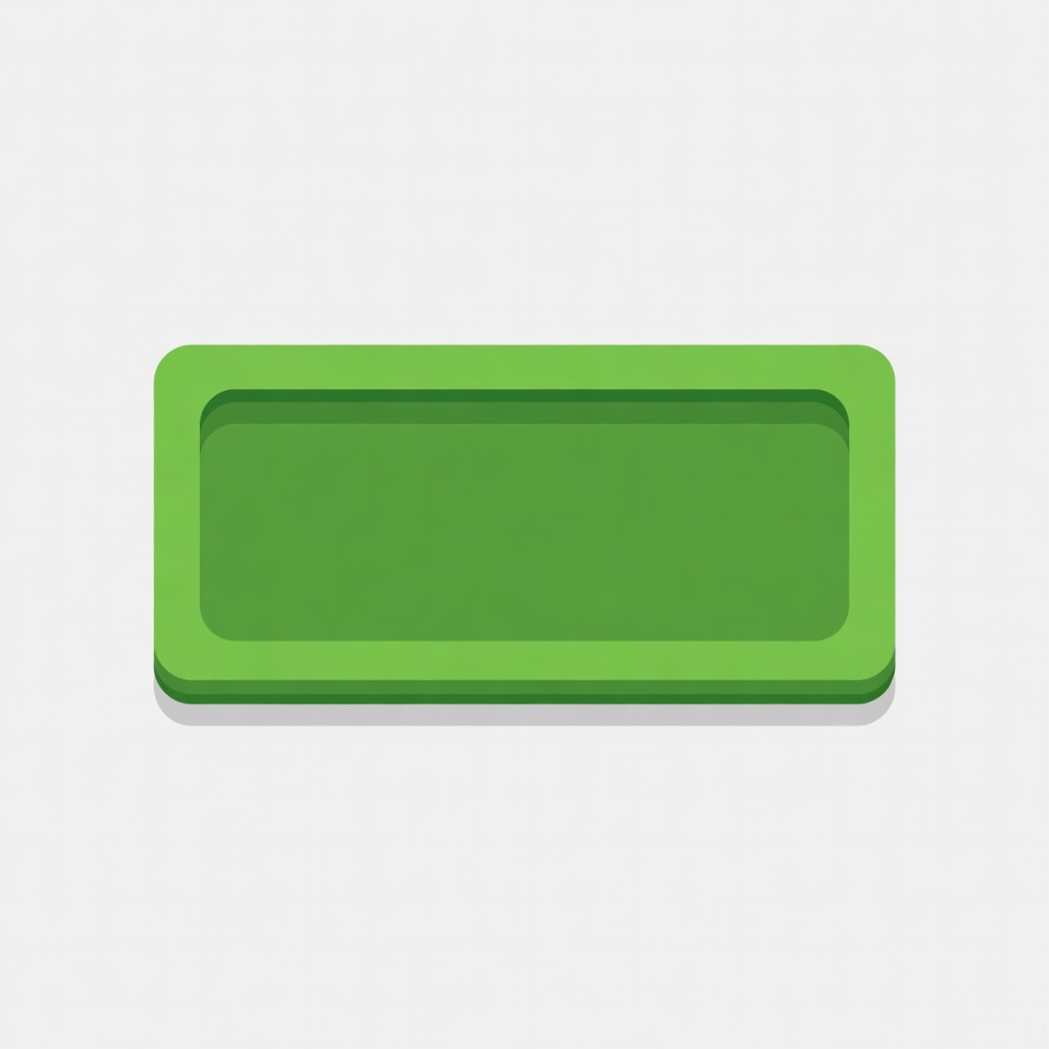 Green 3D Button on Gray Background Green 3D Button on Gray Background