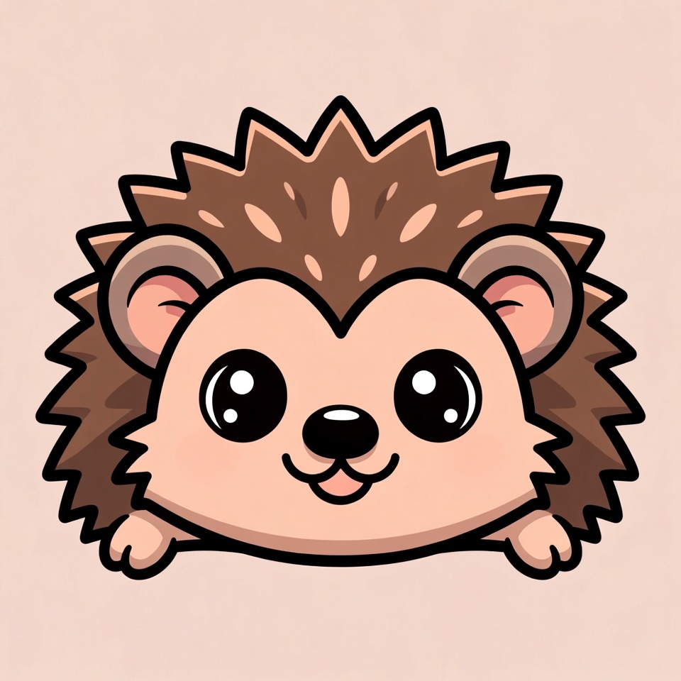 Cute cartoon hedgehog illustration Cute cartoon hedgehog illustration