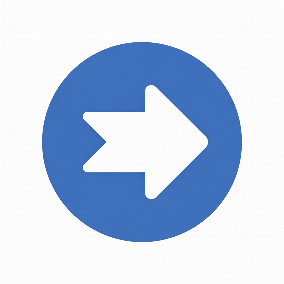 White Right Arrow in Blue Circle White Right Arrow in Blue Circle