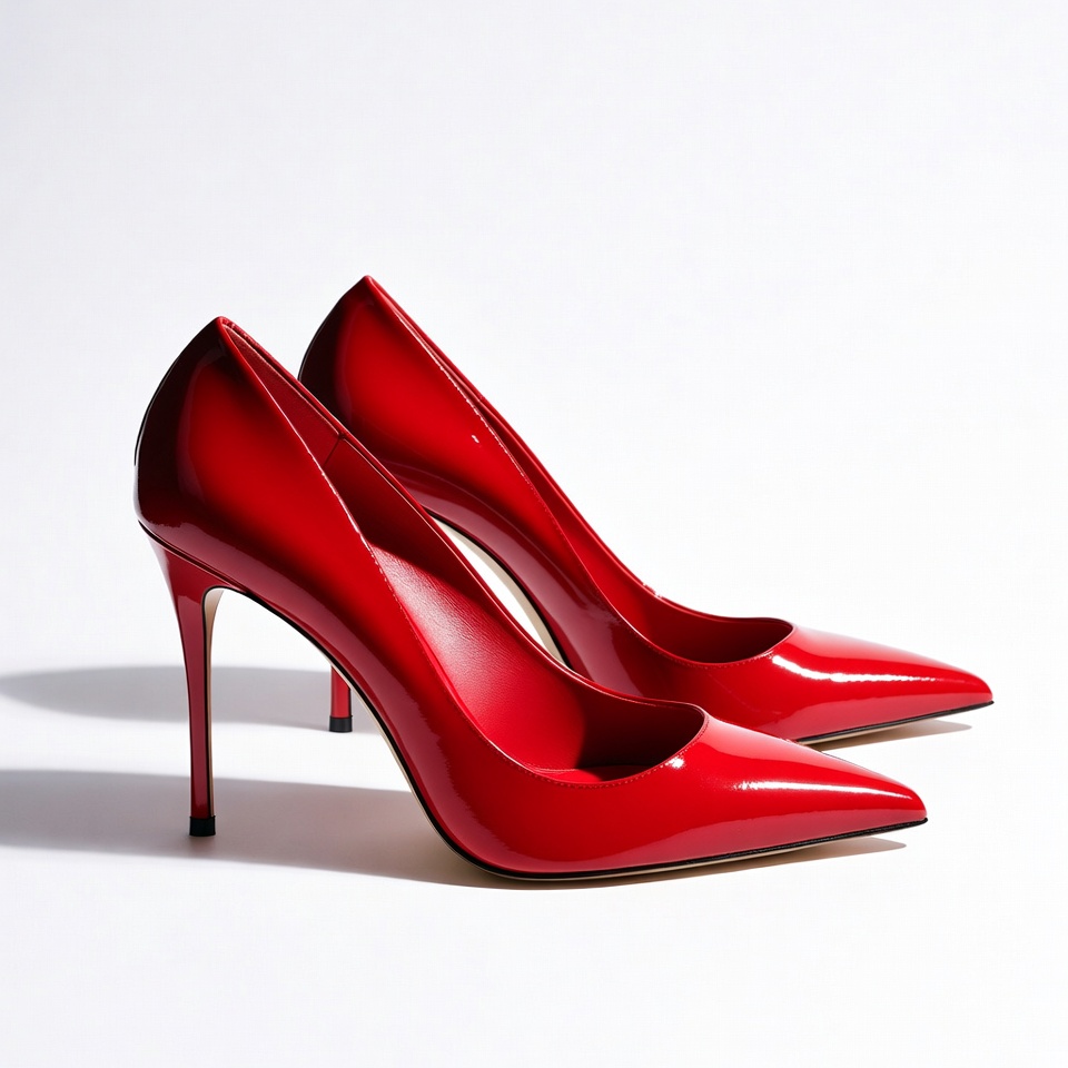 Red High Heel Shoes Pair Red High Heel Shoes Pair