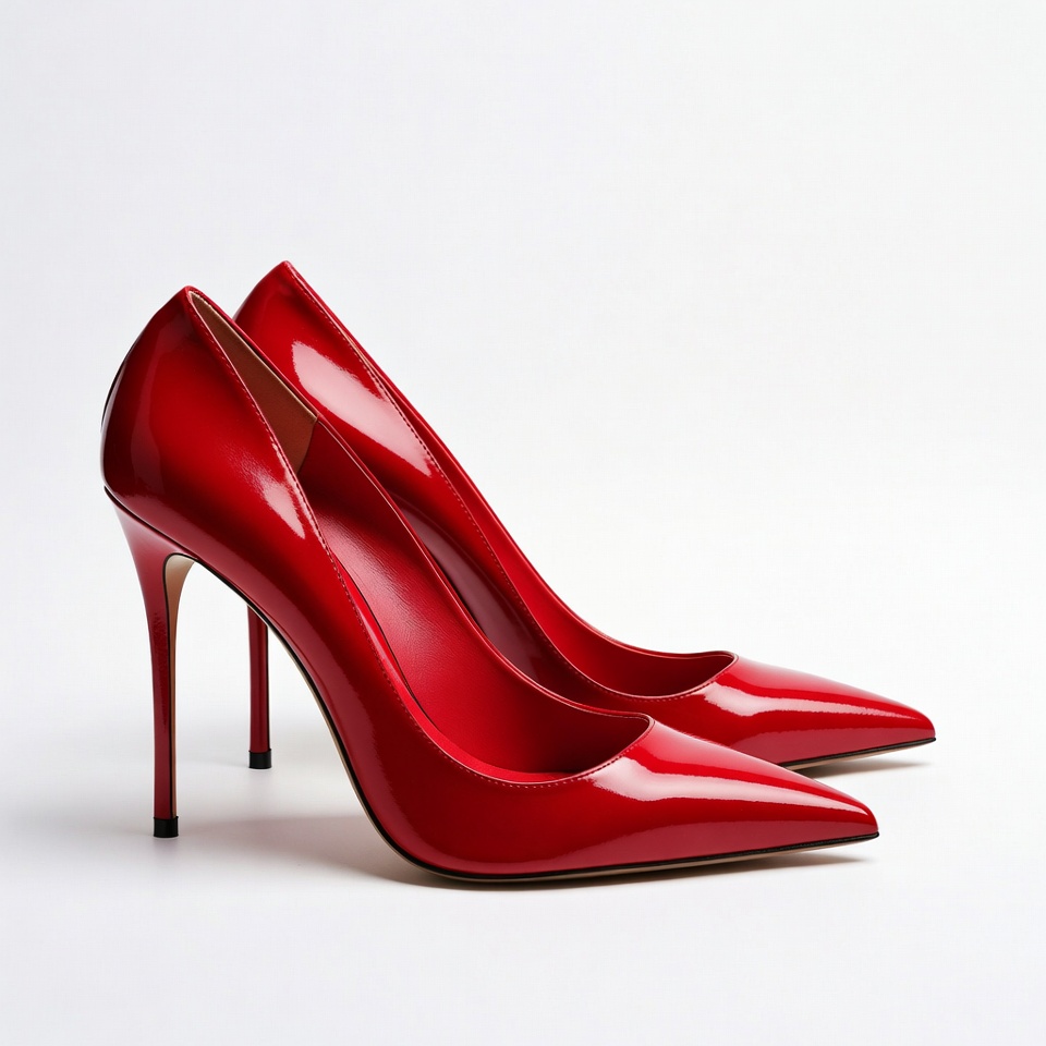 Pair of red stiletto high heels Pair of red stiletto high heels