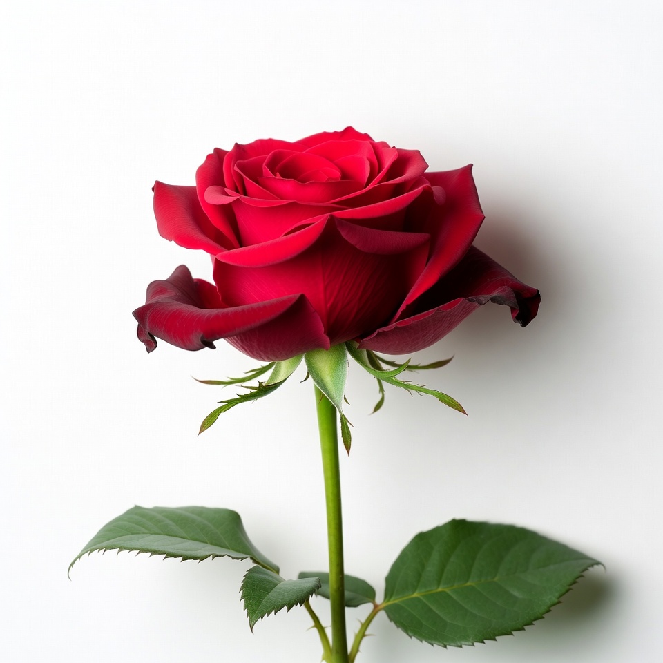 Red Rose on White Background Red Rose on White Background