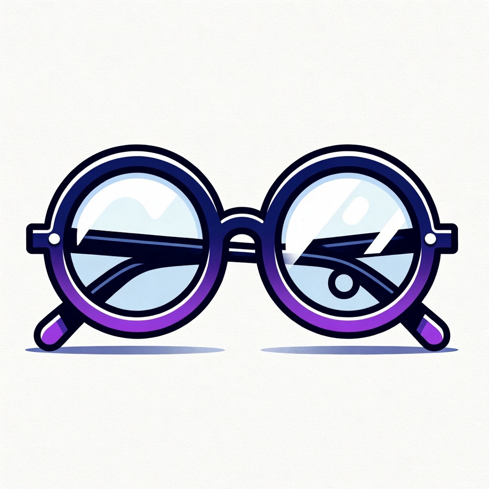 Purple Round Sunglasses Illustration Purple Round Sunglasses Illustration