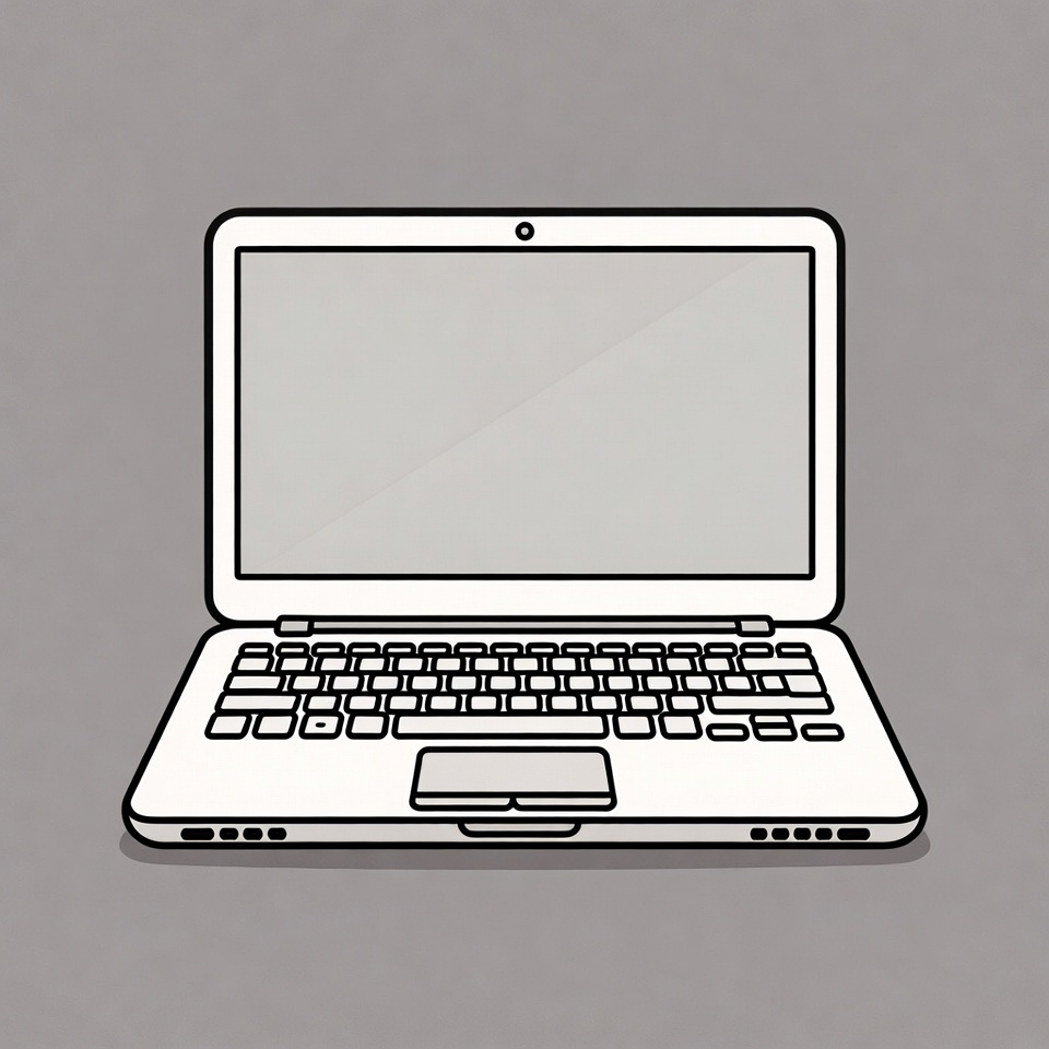 Laptop illustration on gray background Laptop illustration on gray background