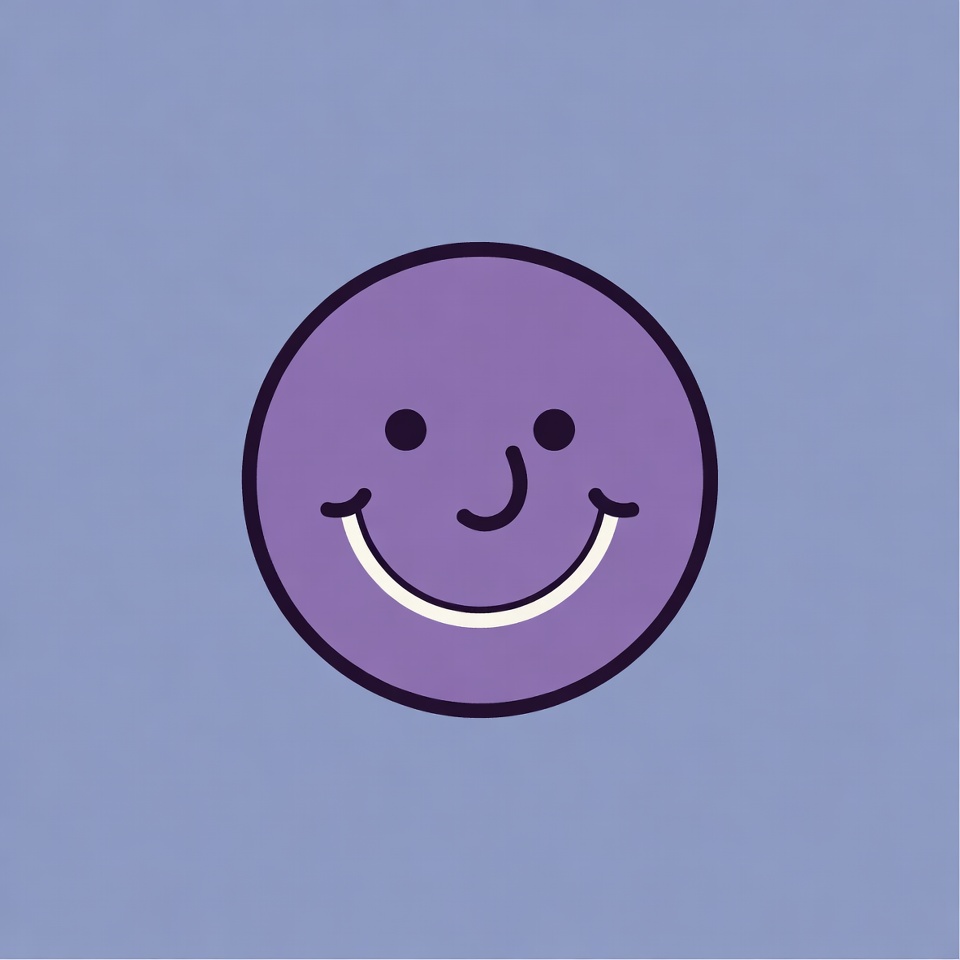 Purple Smiley Face Icon Purple Smiley Face Icon