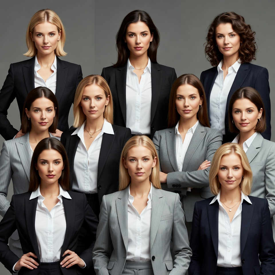 Group of Professional Businesswomen Posing Group of Professional Businesswomen Posing