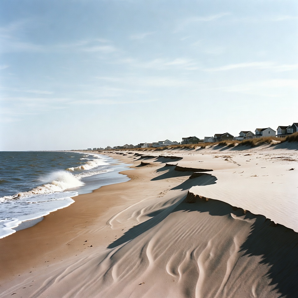 Beachfront Houses on Sandy Coastal Dunes Beachfront Houses on Sandy Coastal Dunes