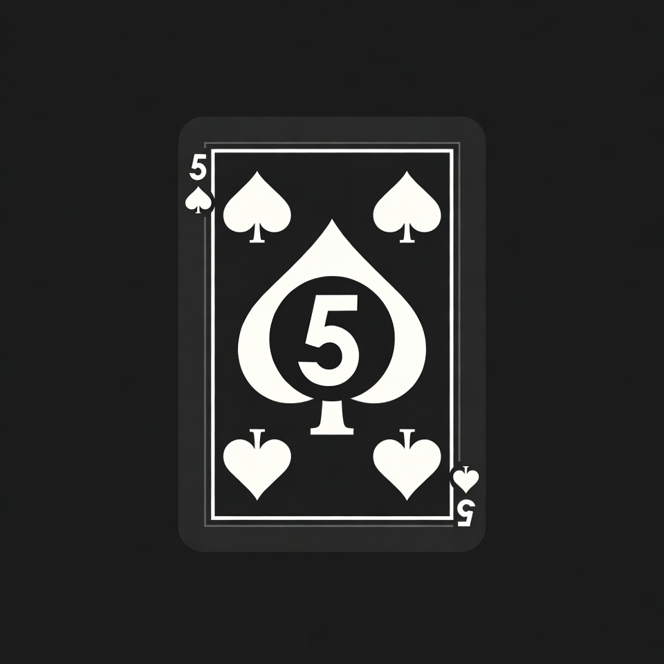 Five of Spades Playing Card Five of Spades Playing Card