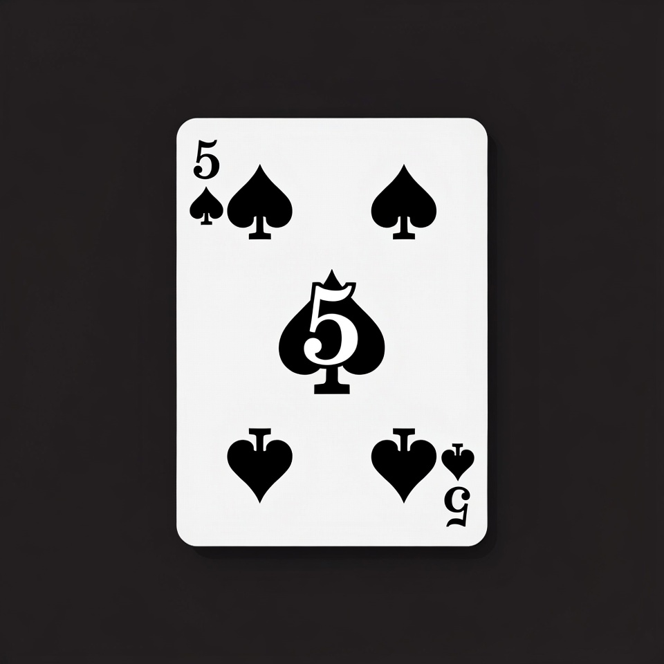 Five of Spades Playing Card Five of Spades Playing Card