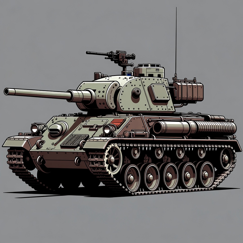 Soviet T-34 Tank Illustration Soviet T-34 Tank Illustration