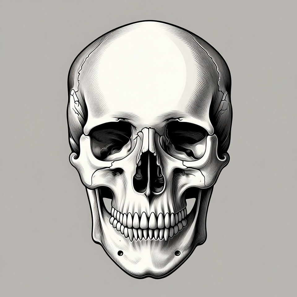 Human Skull Illustration Human Skull Illustration