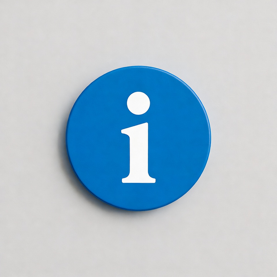 Blue information icon button Blue information icon button