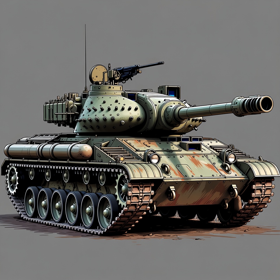 Military Tank Illustration Military Tank Illustration