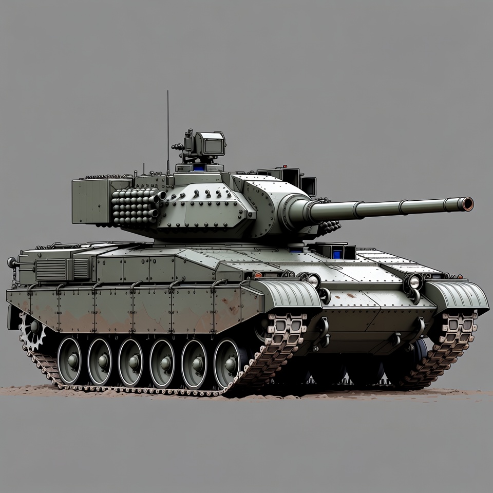 Modern Military Tank 3D Render Modern Military Tank 3D Render