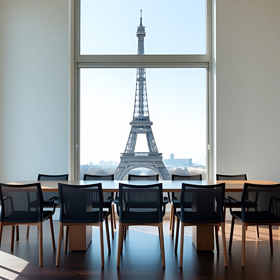 Eiffel Tower View from Conference Room Eiffel Tower View from Conference Room