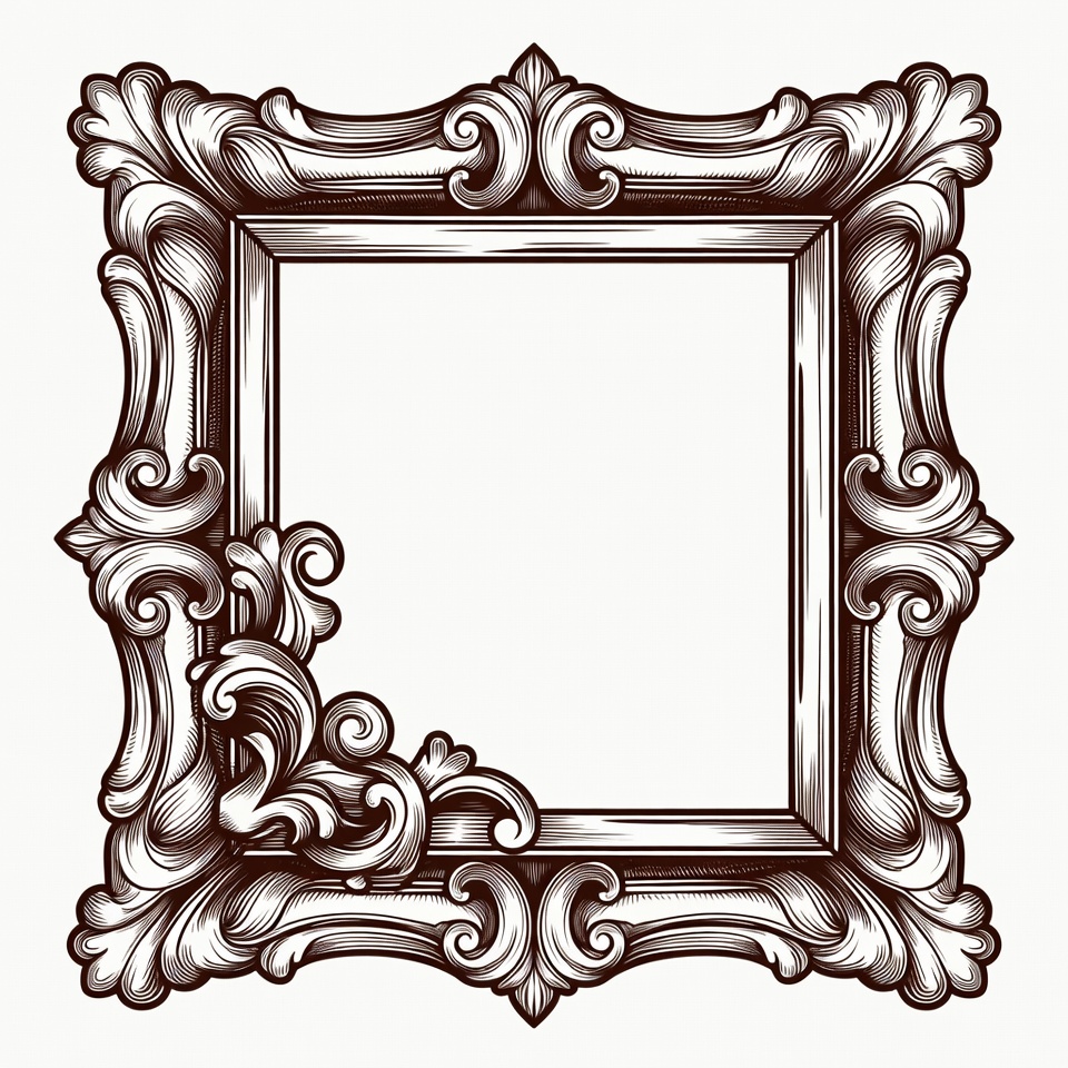 Ornate Empty Picture Frame Ornate Empty Picture Frame