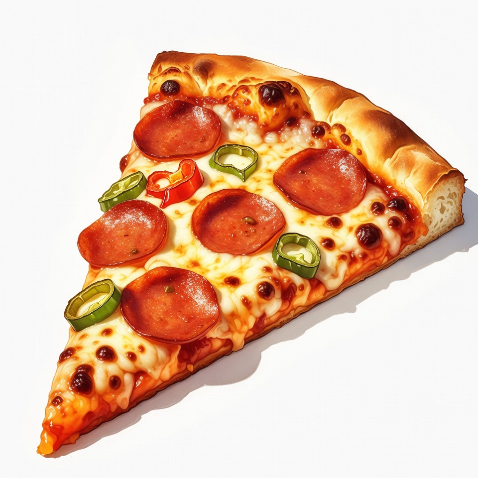 Pepperoni Jalapeno Pizza Slice Pepperoni Jalapeno Pizza Slice