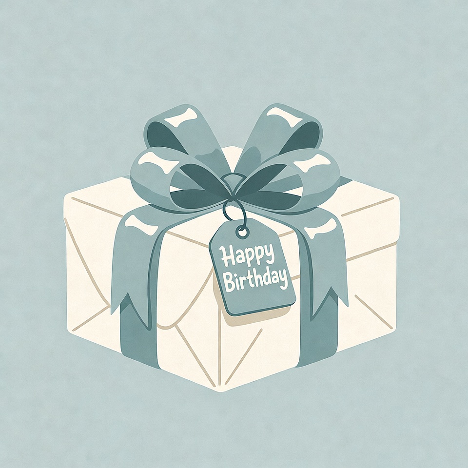 Happy Birthday Gift Box Illustration Happy Birthday Gift Box Illustration