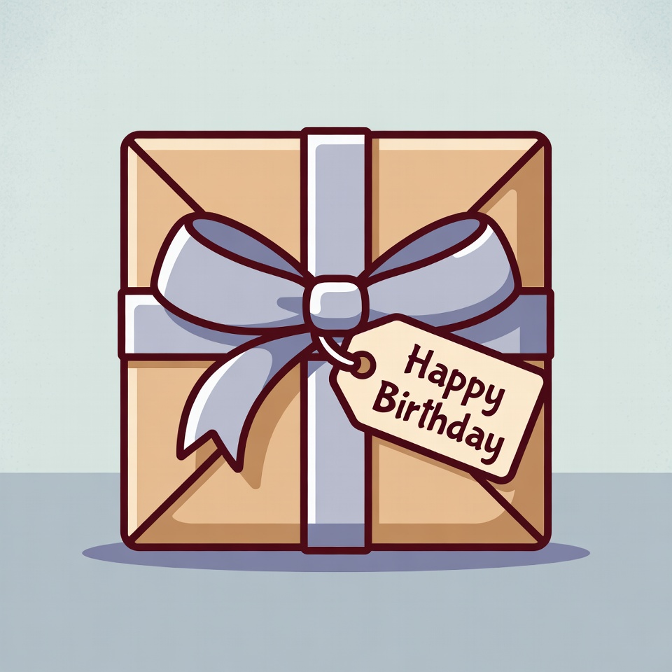 Happy Birthday Gift Box Illustration Happy Birthday Gift Box Illustration