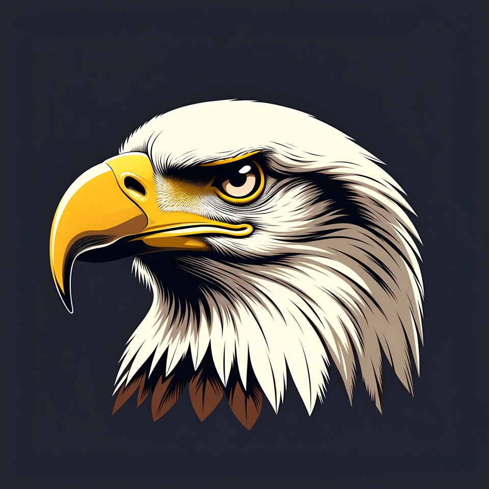 Bald Eagle Head Illustration Bald Eagle Head Illustration