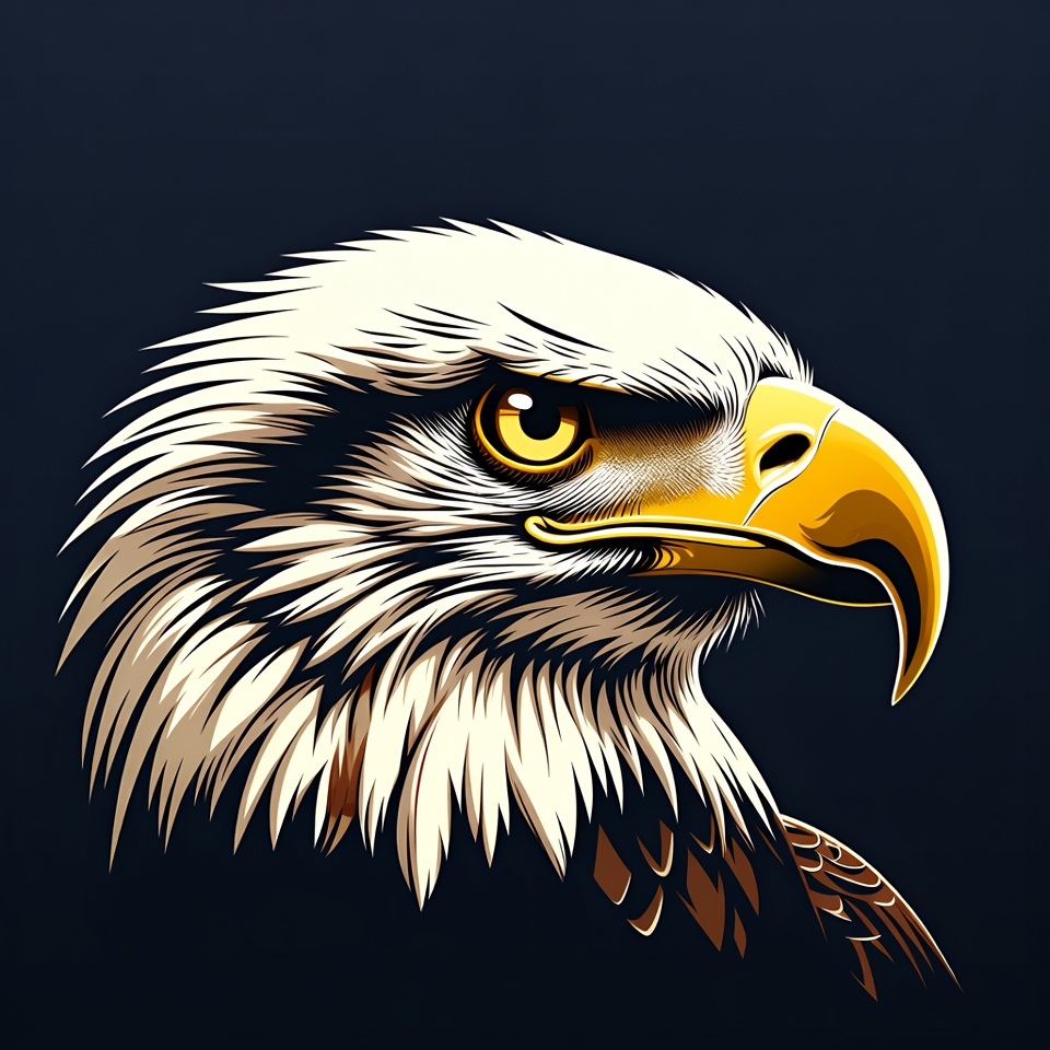 Bald Eagle Head Illustration Bald Eagle Head Illustration
