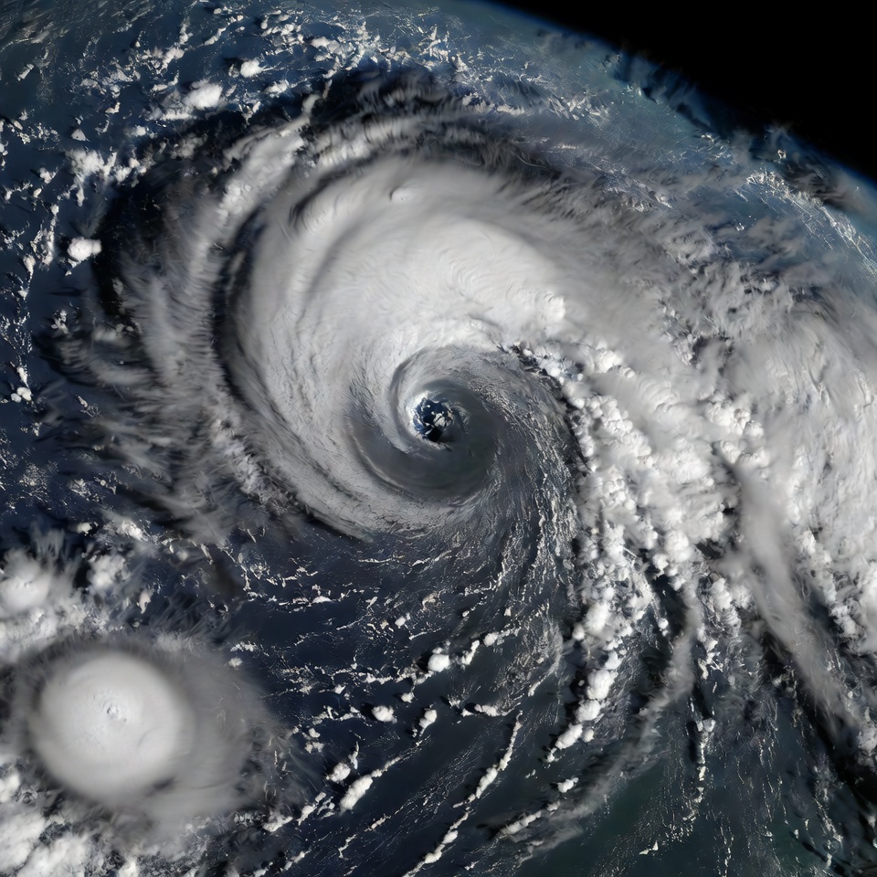 Hurricane over Earth from space Hurricane over Earth from space
