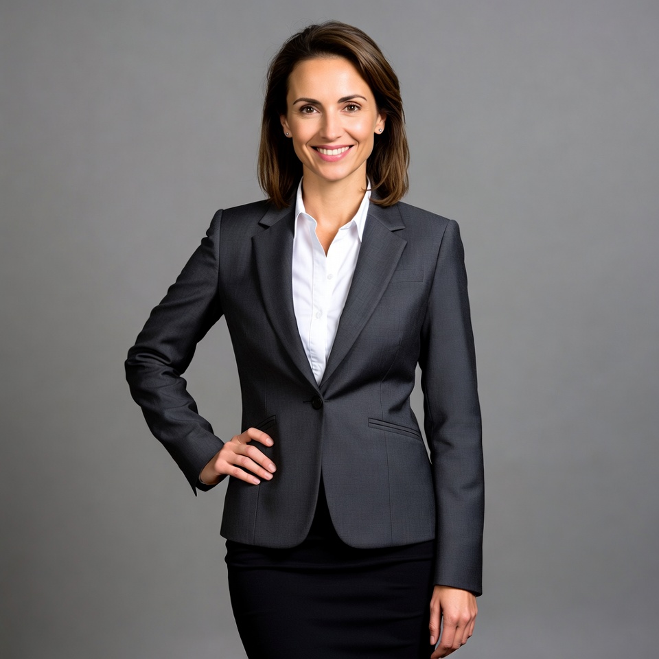 Smiling woman in business suit Smiling woman in business suit