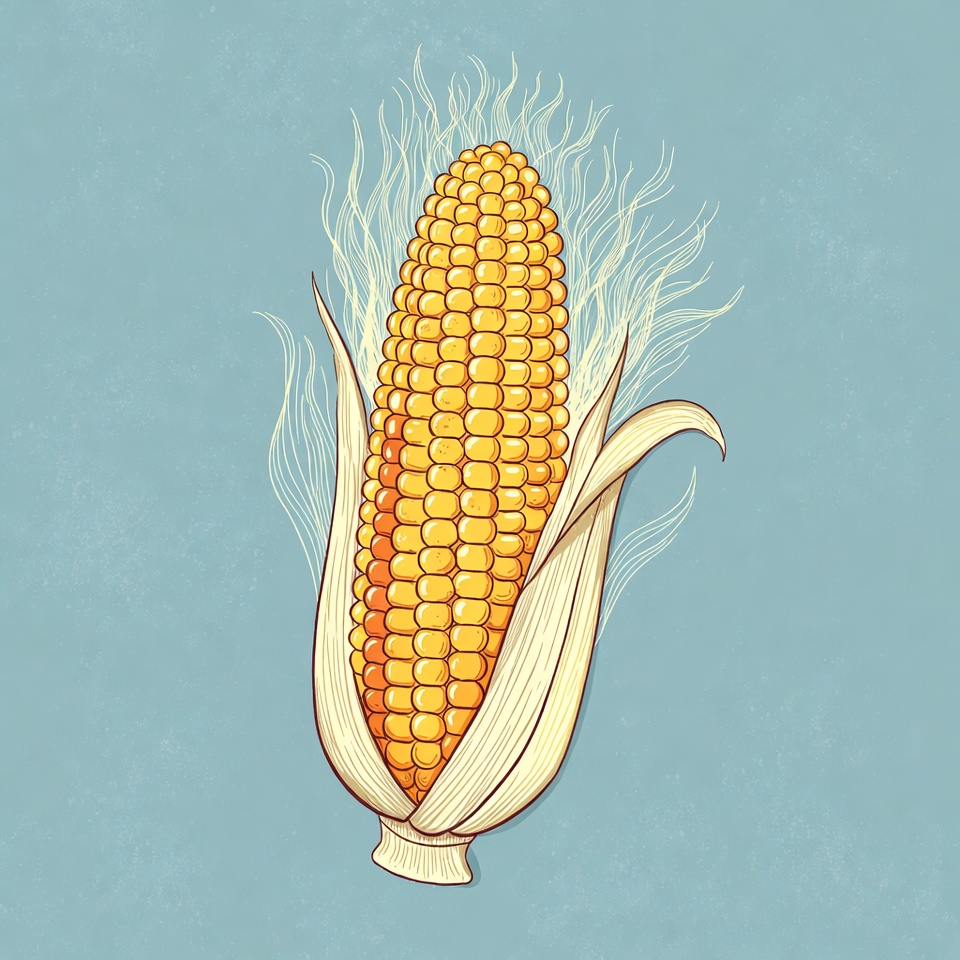 Corn cob illustration Corn cob illustration