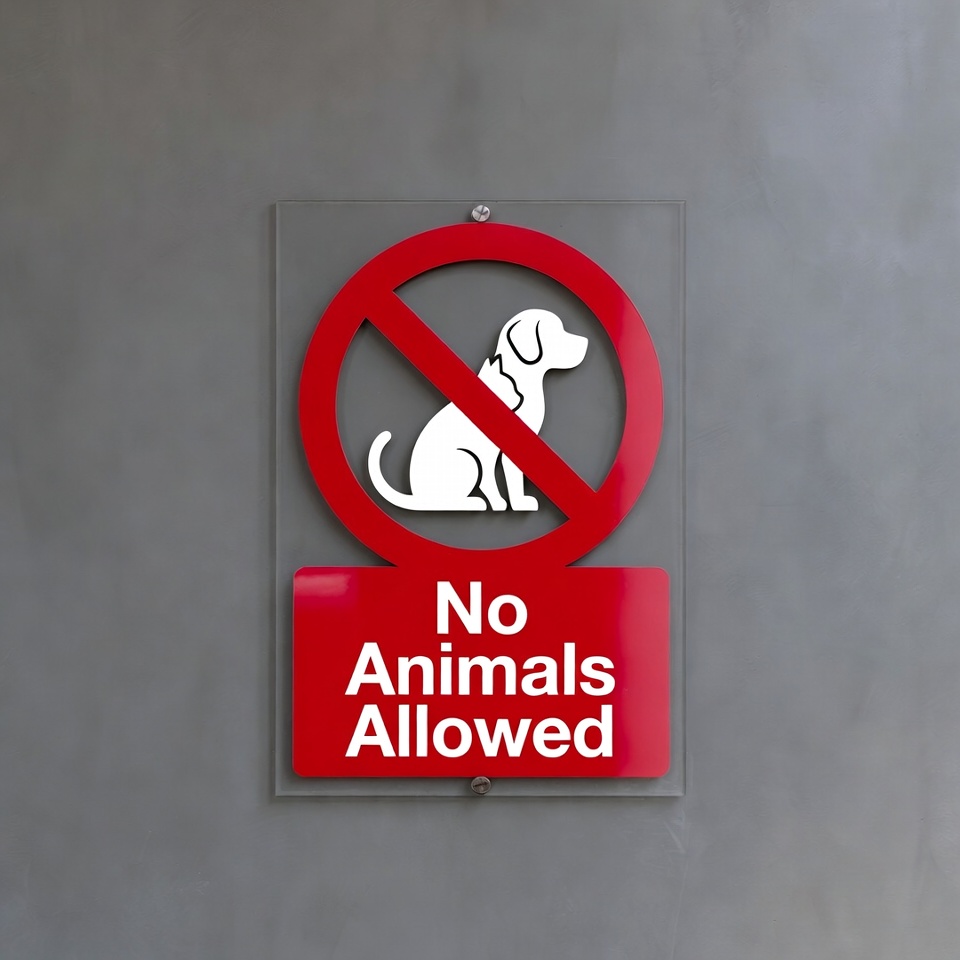 No Animals Allowed Sign No Animals Allowed Sign