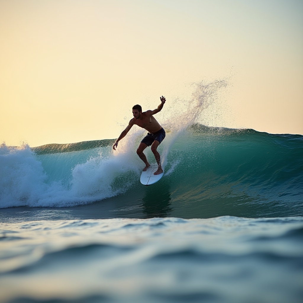 Man surfing on wave Man surfing on wave