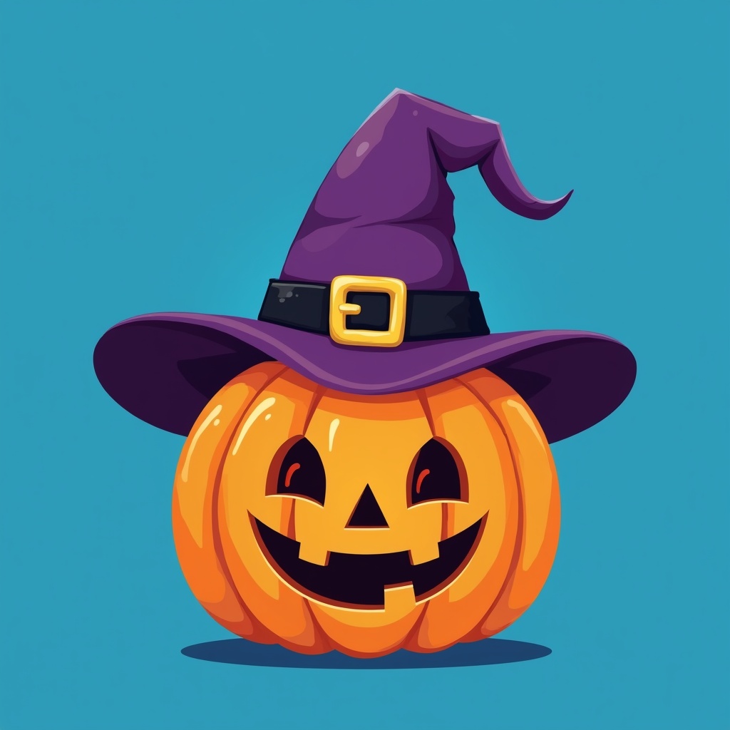 Witch Hat Jack-o-Lantern Pumpkin Witch Hat Jack-o-Lantern Pumpkin